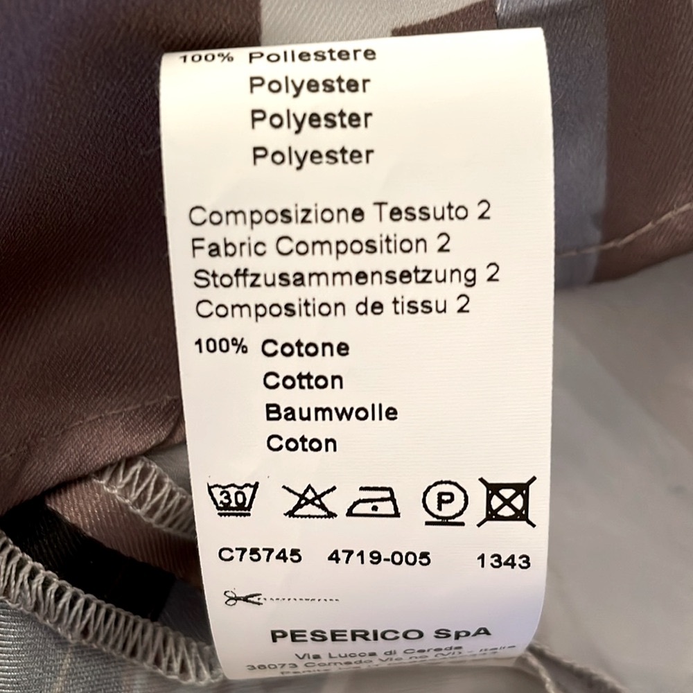 SALE! Peserico Tan, White & Grey Printed Dress - Picture 11 of 13